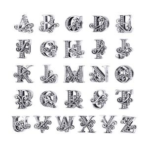 925 Sterling Silver Initial Charms